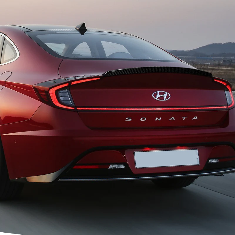 OE-Style Rear Trunk Lip Spoiler Wing For 2020-2023 Hyundai Sonata -Real Carbon Fiber - Image 8
