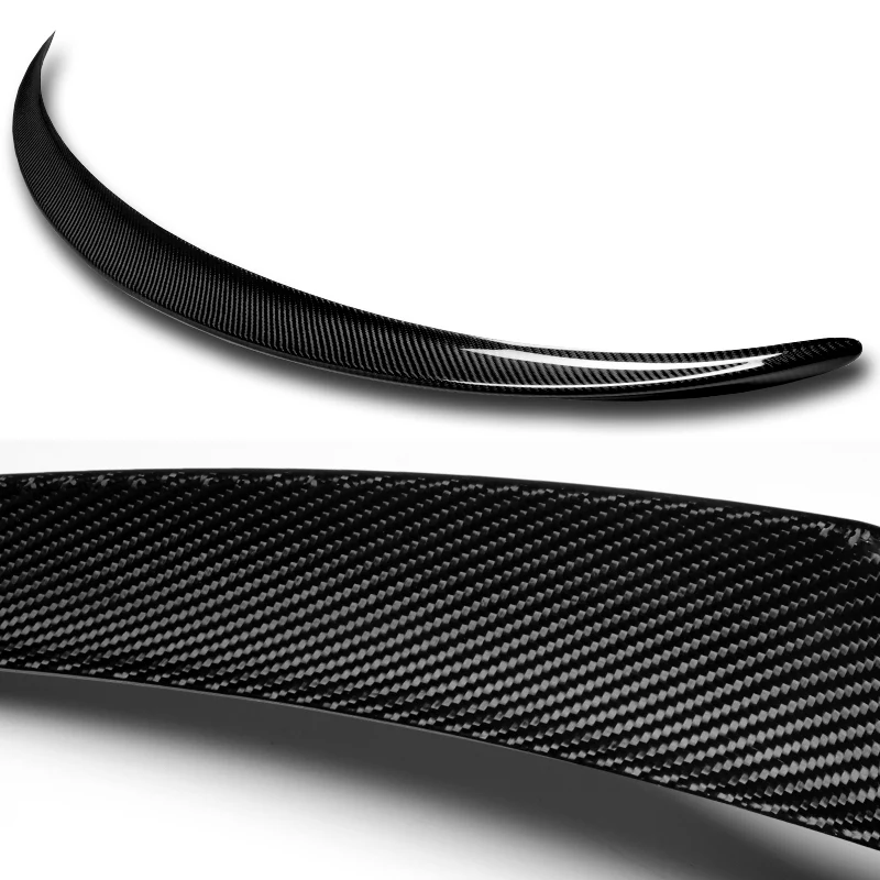 OE-Style Rear Trunk Lip Spoiler Wing For 2020-2024 Tesla Model Y -Real Carbon Fiber - Image 2