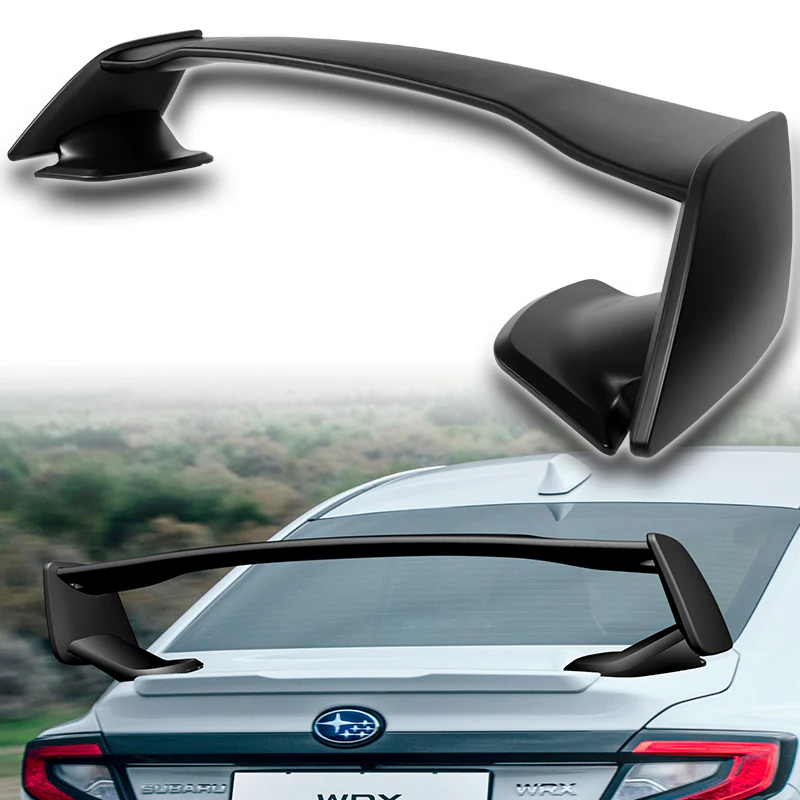 OE-Style Rear Trunk Lip Spoiler Wing For 2022-2025 Subaru WRX STi Sedan 4-DR -ABS Unpainted Matte Black - Image 6