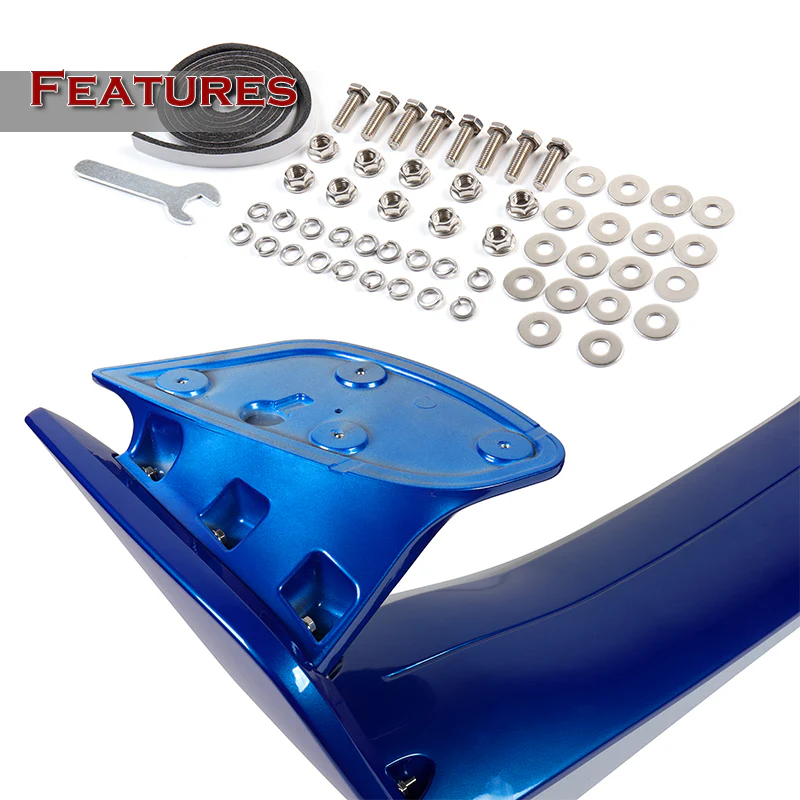 OE-Style Rear Trunk Lip Spoiler Wing For 2022-2025 Subaru WRX STi Sedan 4-DR -ABS Painted Blue - Image 3