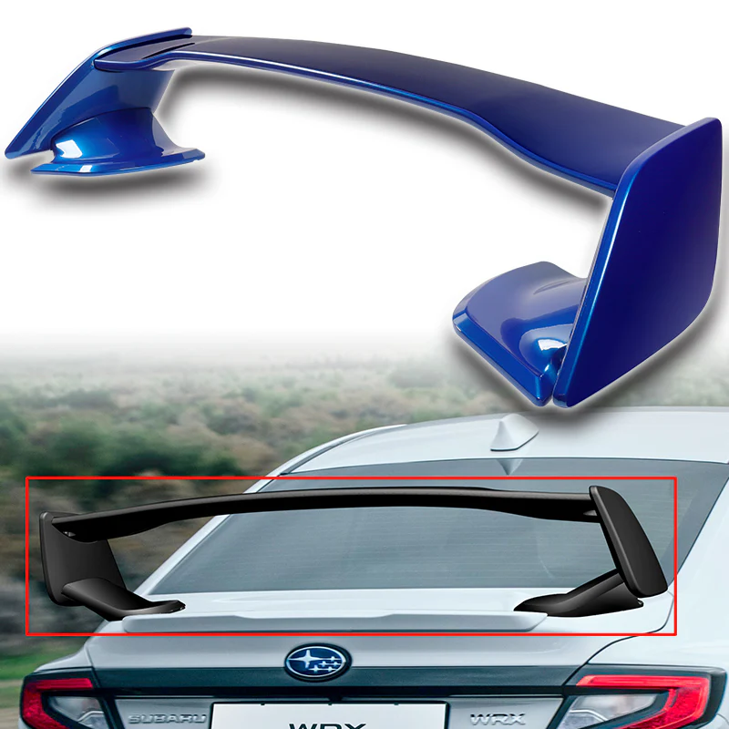 OE-Style Rear Trunk Lip Spoiler Wing For 2022-2025 Subaru WRX STi Sedan 4-DR -ABS Painted Blue - Image 5