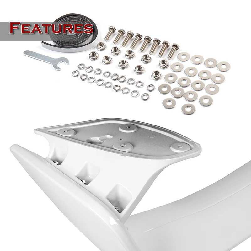 OE-Style Rear Trunk Lip Spoiler Wing For 2022-2025 Subaru WRX STi Sedan 4-DR -ABS Painted White - Image 3