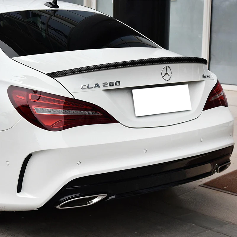 P-Style Rear Trunk Lip Duckbill Spoiler Wing For 2013-2019 Mercedes-Benz CLA-Class W117 4-DR / Sedan -Real Carbon Fiber - Image 10