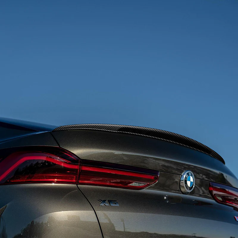 P-Style Rear Trunk Lip Duckbill Spoiler Wing For 2015-2019 BMW F16 X6 -Real Carbon Fiber - Image 5