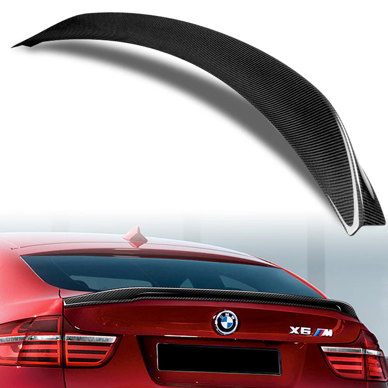 P2-Style Rear Trunk Lip Spoiler Wing For 2008-2014 BMW E71 X6 SUV -Real Carbon Fiber - Image 7