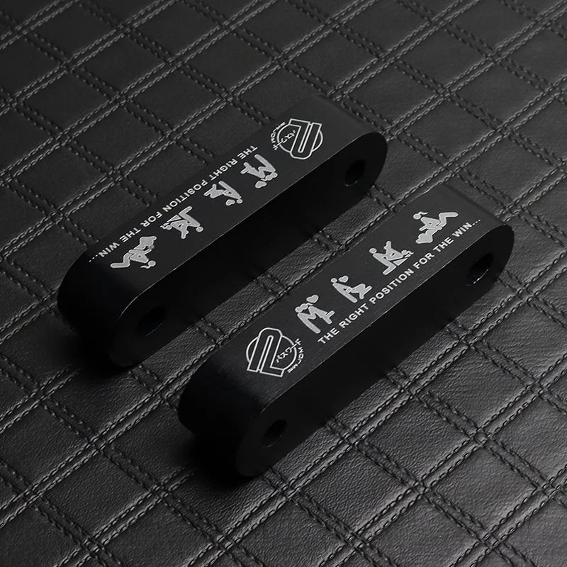 Password JDM Black Combo Hood Vent Spacer Risers with Keychain For 90-01 Integra 88-15 Civic - Image 5