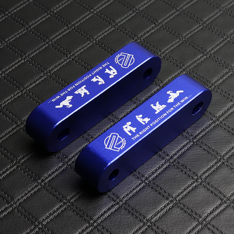 Password JDM Blue Combo Hood Vent Spacer Risers with Keychain For 90-01 Integra 88-15 Civic - Image 2