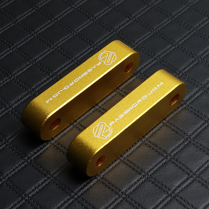 Password JDM Gold Combo Hood Vent Spacer Risers with Keychain For 90-01 Integra 88-15 Civic - Image 6