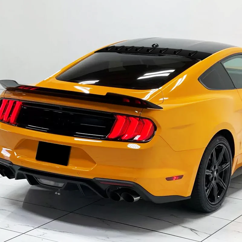 W-Power Pearl Black Rear Roof Vortex Generator Spoiler Wing For 2015 - 2023 Ford Mustang Coupe -Shark Fin Style - Image 5