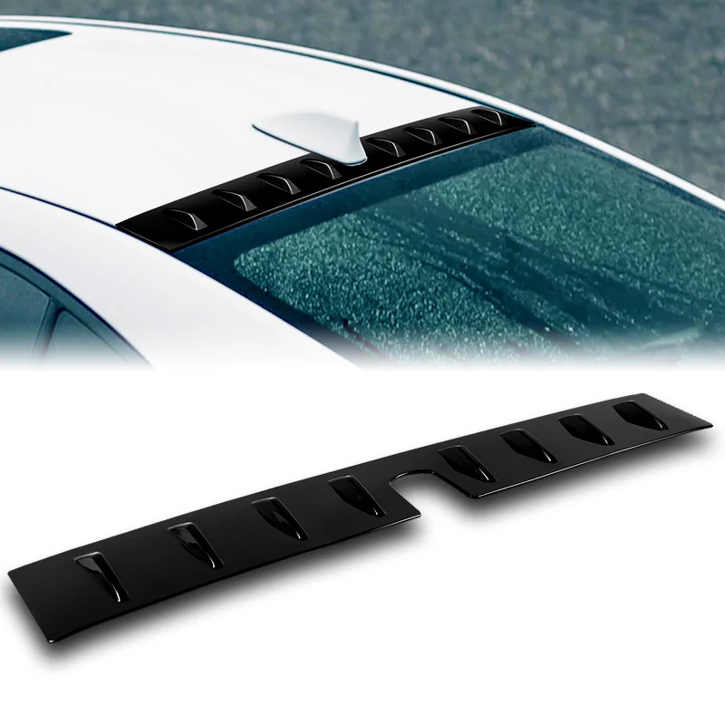 Pearl Black Rear Roof Vortex Generator Spoiler Wing For 2022 2023 2024 2025 Subaru WRX -Shark Fin Style - Image 6