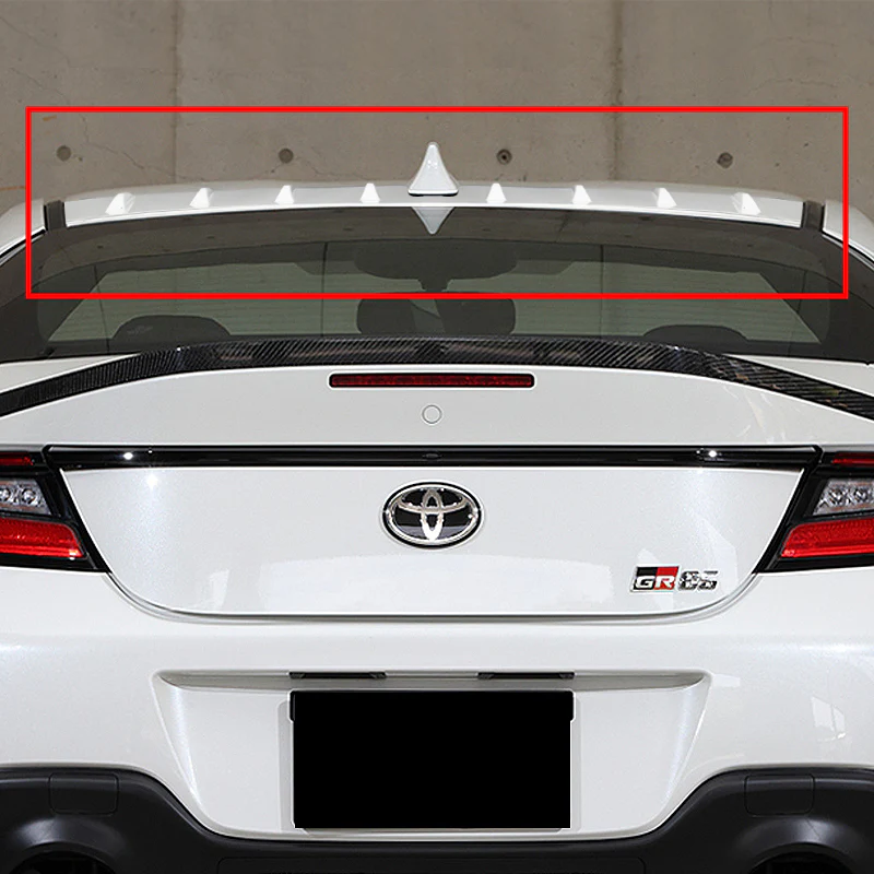 Pearl White Rear Roof Vortex Generator Spoiler Wing For 2022 2023 2024 Subaru BRZ / Toyota GR86 -Shark Fin Style - Image 7
