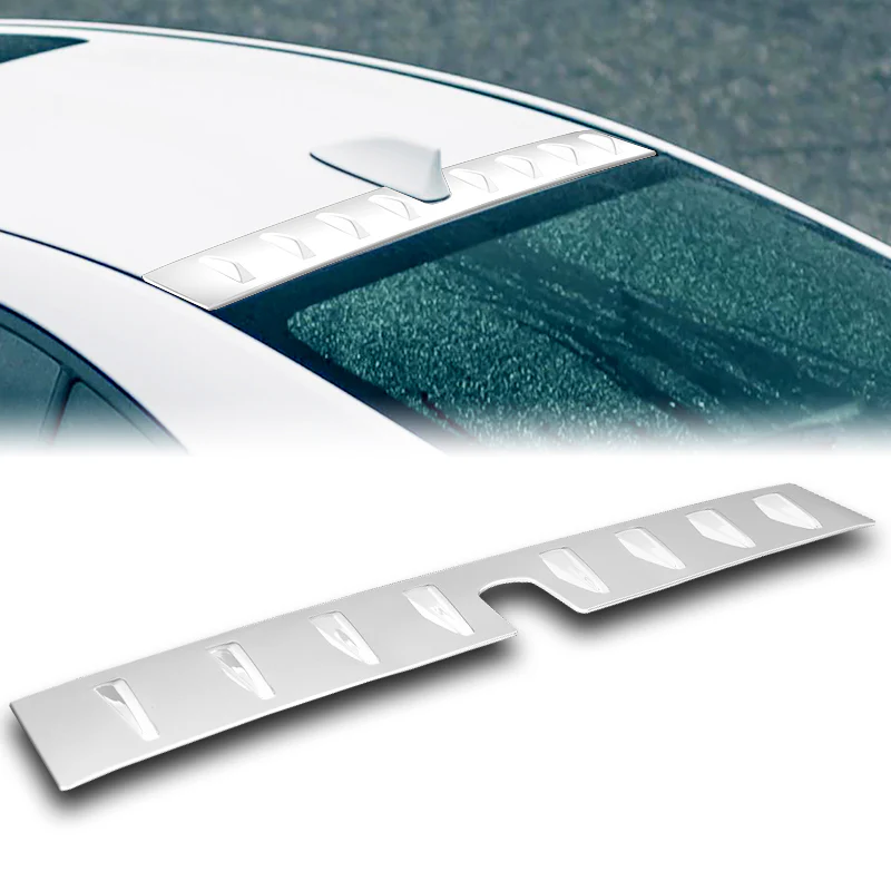 Pearl White Rear Roof Vortex Generator Spoiler Wing For 2022 2023 2024 2025 Subaru WRX -Shark Fin Style - Image 7