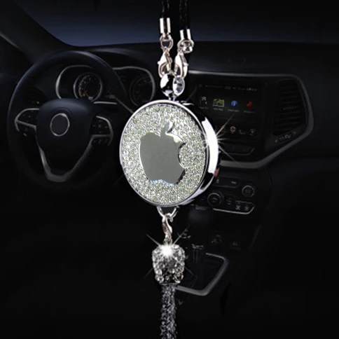 Pendant Diffuser For APPLE Car Diamond Perfume Air Freshener Perfume - Lemon - Image 6