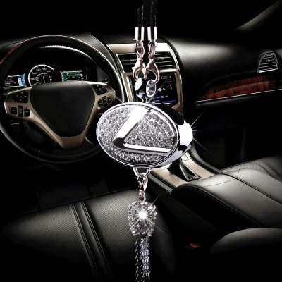 Pendant Diffuser For LEXUS Car Diamond Perfume Air Freshener Perfume - LAVENDER - Image 2