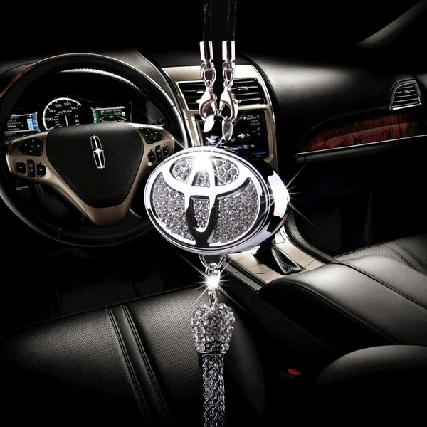 Pendant Diffuser For Toyota Car Diamond Perfume Air Freshener Perfume - LEMON - Image 5