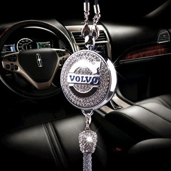 Pendant Diffuser For VOLVO Car Diamond Perfume Air Freshener Perfume - LEMON - Image 2