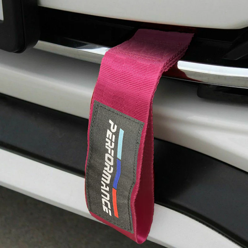 PERFORMANCE RACING Drift Rally Sports NEO CHROME HIGH STRENGTH Pink Tow Strap for Front / Rear Bumper - Image 5
