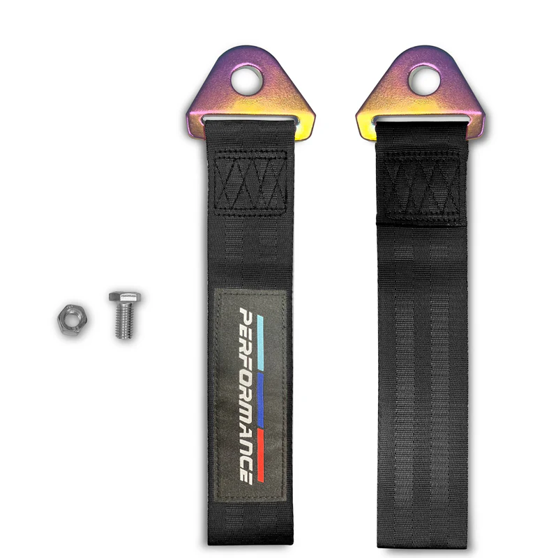 PERFORMANCE RACING Drift Rally Sports NEO CHROME HIGH STRENGTH Tow Strap for Front / Rear Bumper - Image 4