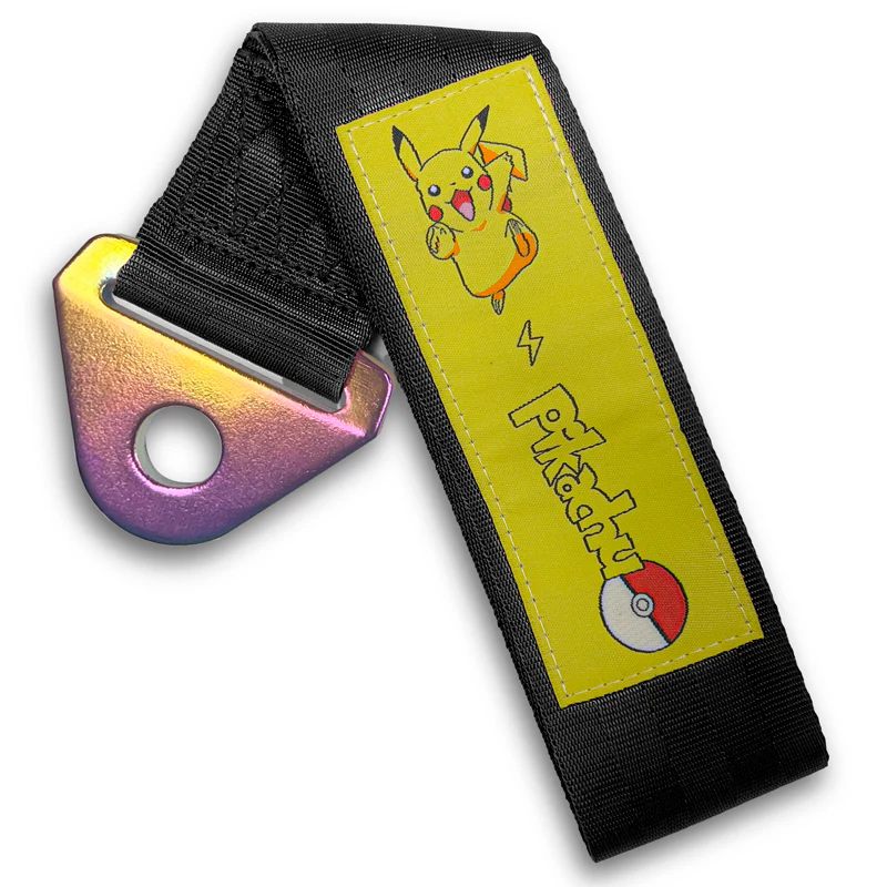 PIKACHU RACING Drift Rally Sports NEO CHROME HIGH STRENGTH Tow Strap for Front / Rear Bumper - Image 7