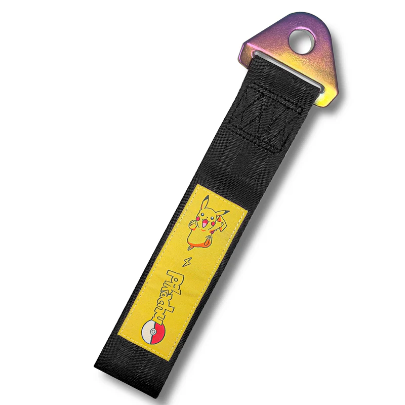 PIKACHU RACING Drift Rally Sports NEO CHROME HIGH STRENGTH Tow Strap for Front / Rear Bumper - Image 9
