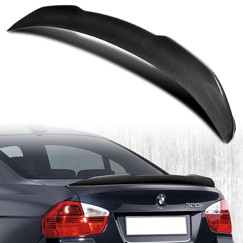 PSM-Style Rear Trunk Lip Duckbill Spoiler Wing For 2006-2011 BMW E90 3-Series 4-DR / Sedan -Real Carbon Fiber - Image 7