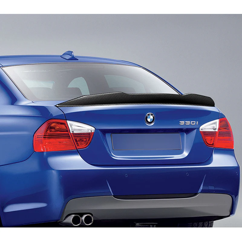 PSM-Style Rear Trunk Lip Duckbill Spoiler Wing For 2006-2011 BMW E90 3-Series 4-DR / Sedan -Real Carbon Fiber - Image 8