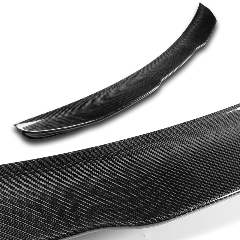 PSM-Style Rear Trunk Lip Duckbill Spoiler Wing For 2007-2013 BMW E93 3-Series Convertible -Real Carbon Fiber - Image 2