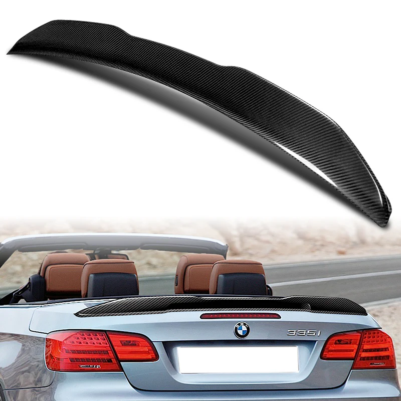 PSM-Style Rear Trunk Lip Duckbill Spoiler Wing For 2007-2013 BMW E93 3-Series Convertible -Real Carbon Fiber - Image 7