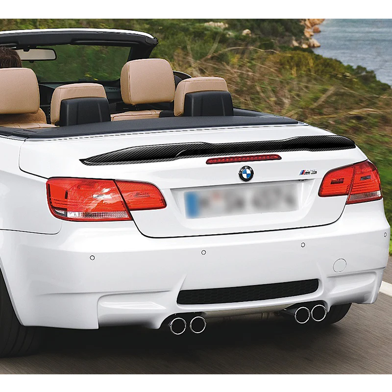 PSM-Style Rear Trunk Lip Duckbill Spoiler Wing For 2007-2013 BMW E93 3-Series Convertible -Real Carbon Fiber - Image 8