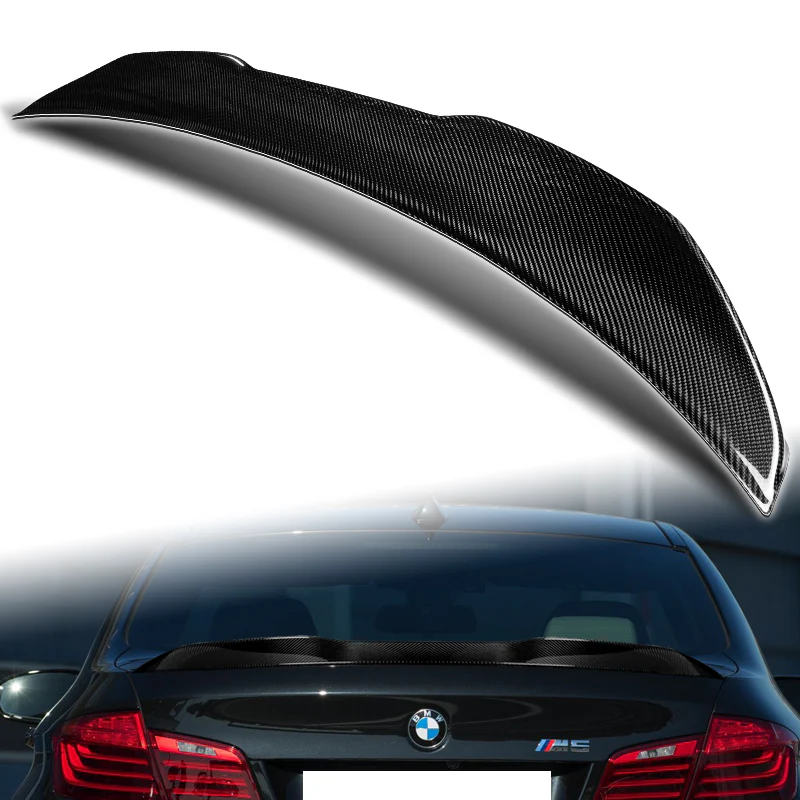 PSM-Style Rear Trunk Lip Duckbill Spoiler Wing For 2011-2016 BMW F10 F18 5-Series -Real Carbon Fiber - Image 5