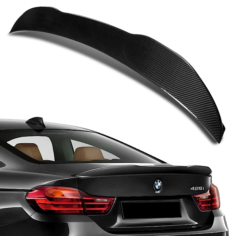 PSM-Style Rear Trunk Lip Duckbill Spoiler Wing For 2014-2020 BMW F32 4-Series 2-DR / Coupe -Real Carbon Fiber - Image 6