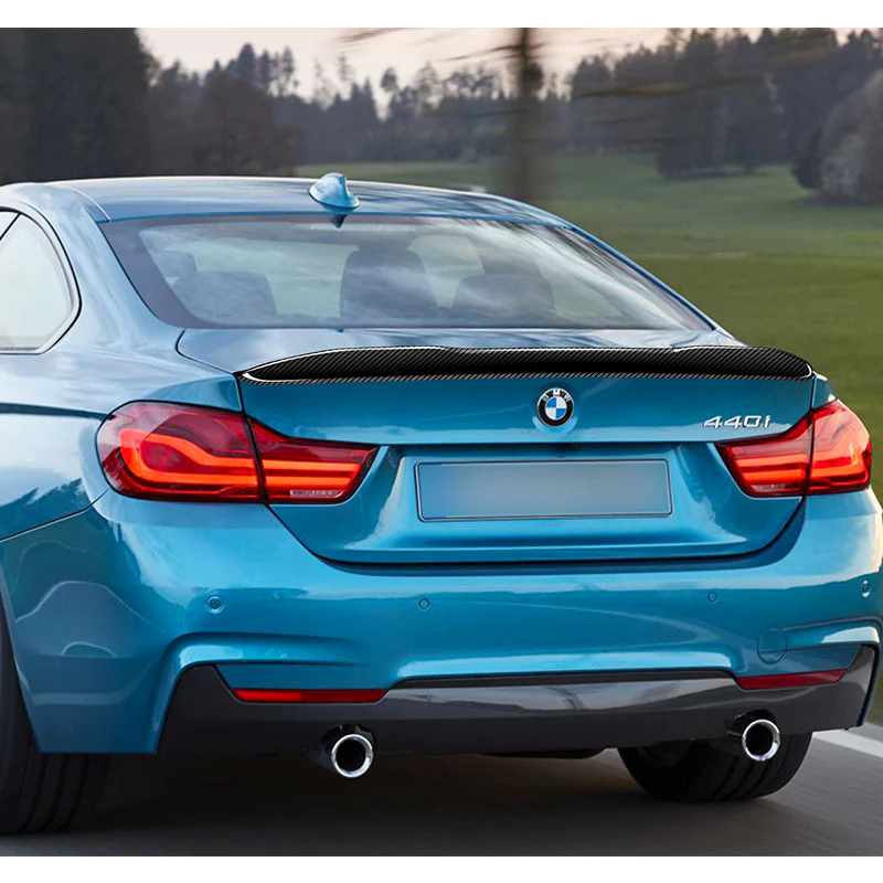 PSM-Style Rear Trunk Lip Duckbill Spoiler Wing For 2014-2020 BMW F32 4-Series 2-DR / Coupe -Real Carbon Fiber - Image 7