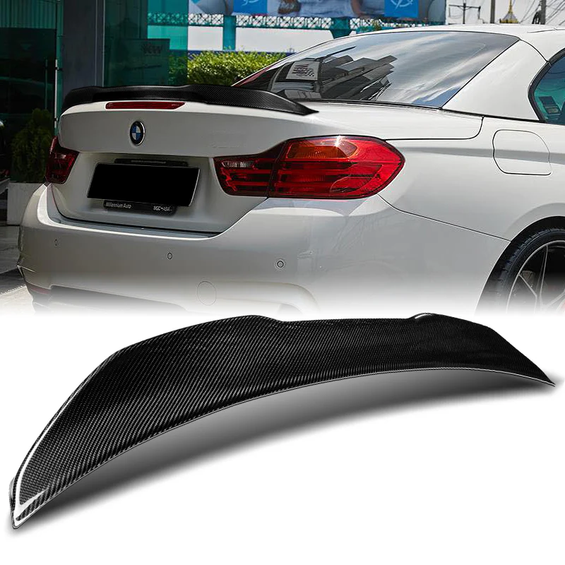 PSM-Style Rear Trunk Lip Duckbill Spoiler Wing For 2014-2020 BMW F33 F83 M4 Convertible -Real Carbon Fiber - Image 6