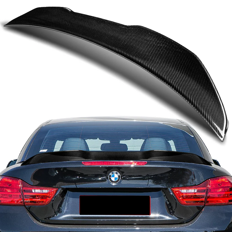 PSM-Style Rear Trunk Lip Duckbill Spoiler Wing For 2014-2020 BMW F33 F83 M4 Convertible -Real Carbon Fiber - Image 7
