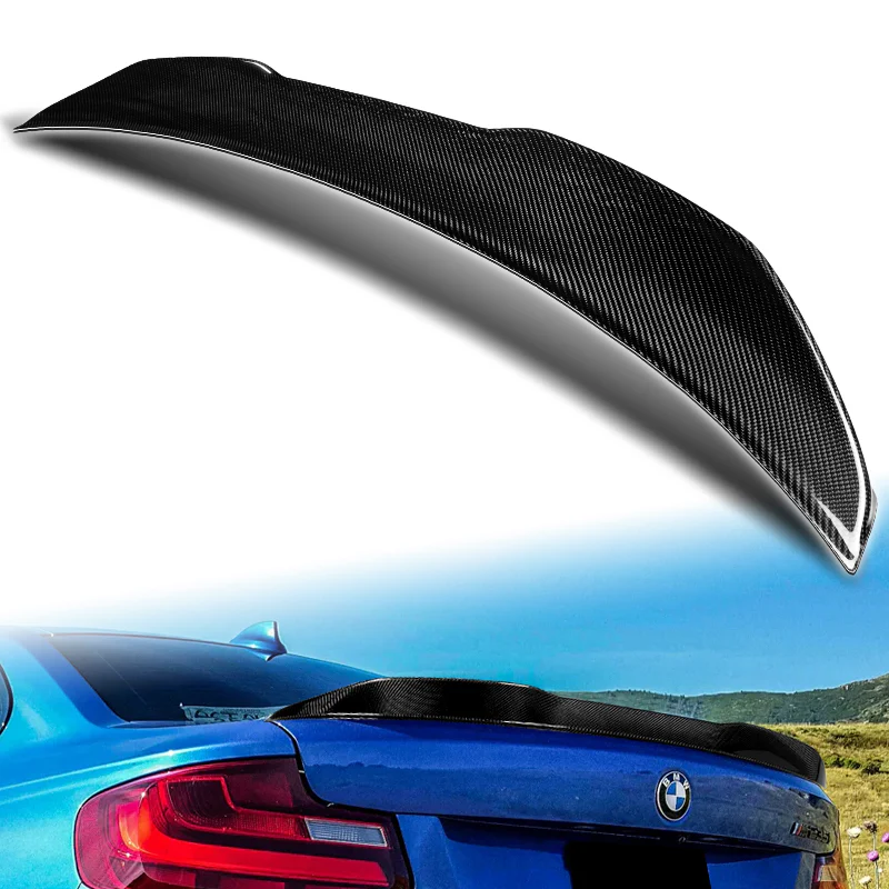 PSM-Style Rear Trunk Lip Duckbill Spoiler Wing For 2014-2021 BMW F87 F22 M2 2-Series 2-DR / Coupe -Real Carbon Fiber - Image 5