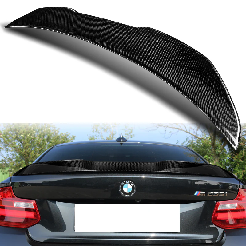 PSM-Style Rear Trunk Lip Duckbill Spoiler Wing For 2014-2021 BMW F87 F22 M2 2-Series 2-DR / Coupe -Real Carbon Fiber - Image 7