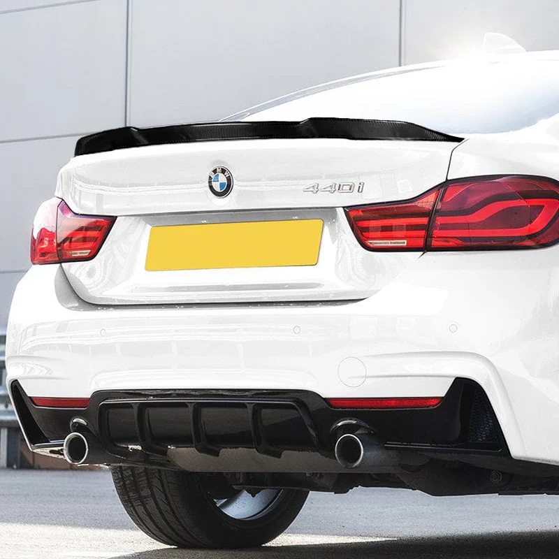 PSM-Style Rear Trunk Lip Duckbill Spoiler Wing For 2015-2020 BMW F36 4-Series 4-DR / Sedan -Real Carbon Fiber - Image 6