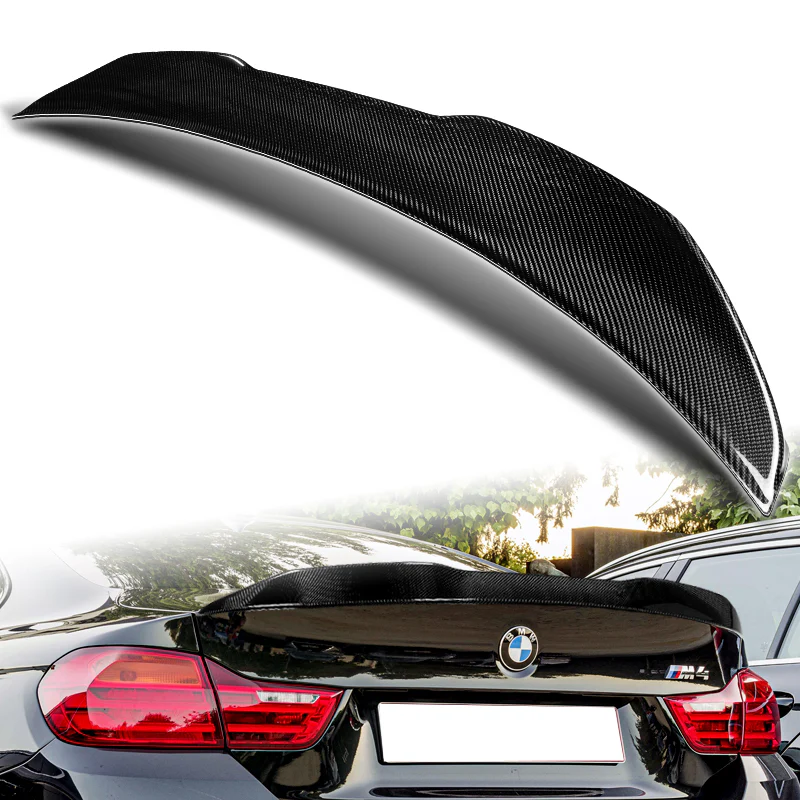 PSM-Style Rear Trunk Lip Duckbill Spoiler Wing For 2015-2020 BMW F82 M4 Coupe -Real Carbon Fiber - Image 5