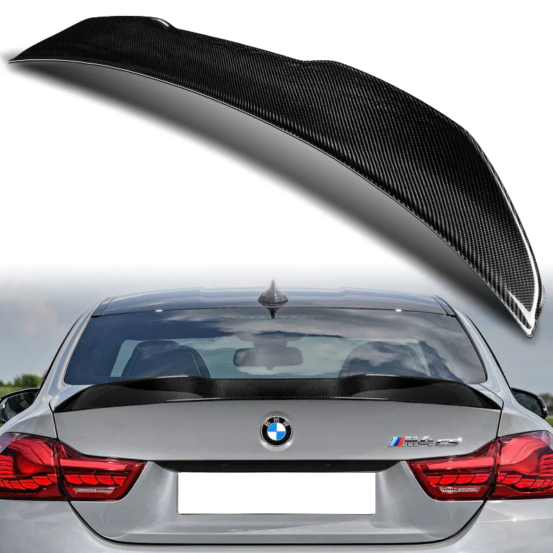 PSM-Style Rear Trunk Lip Duckbill Spoiler Wing For 2015-2020 BMW F82 M4 Coupe -Real Carbon Fiber - Image 6