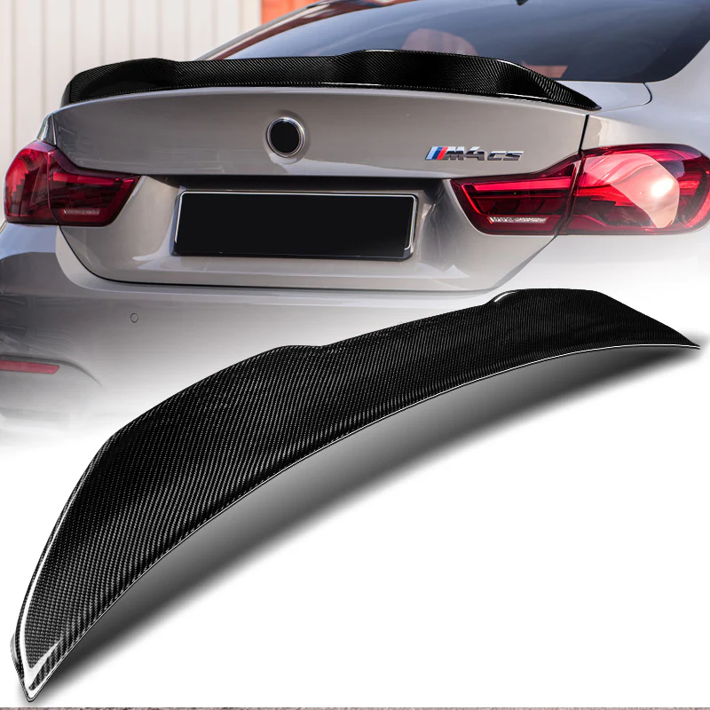 PSM-Style Rear Trunk Lip Duckbill Spoiler Wing For 2015-2020 BMW F82 M4 Coupe -Real Carbon Fiber - Image 7