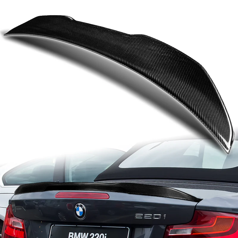 PSM-Style Rear Trunk Lip Duckbill Spoiler Wing For 2015-2021 BMW F23 2-Series Convertible -Real Carbon Fiber - Image 5