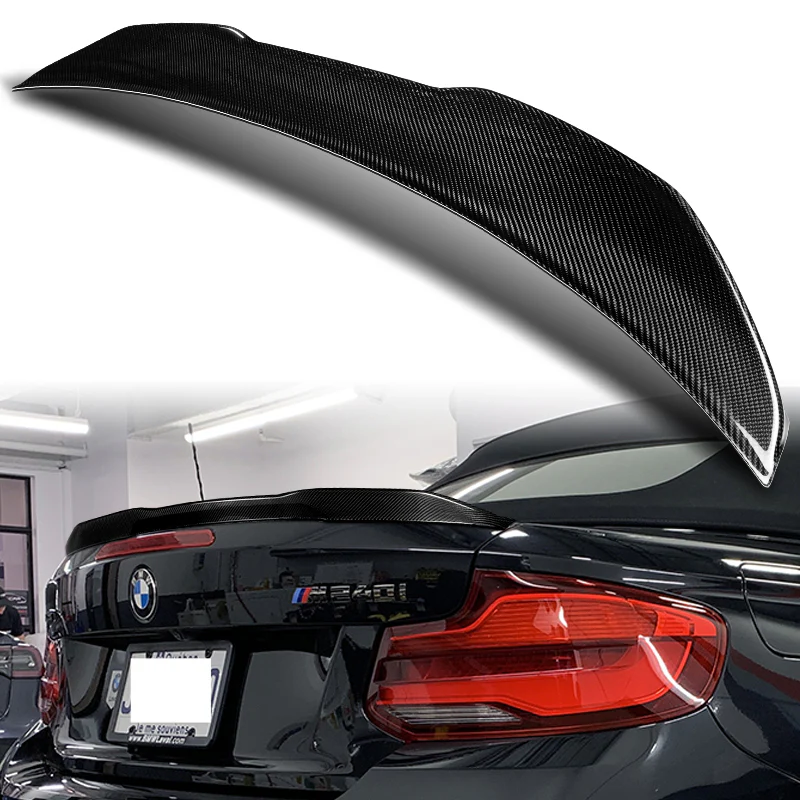 PSM-Style Rear Trunk Lip Duckbill Spoiler Wing For 2015-2021 BMW F23 2-Series Convertible -Real Carbon Fiber - Image 6