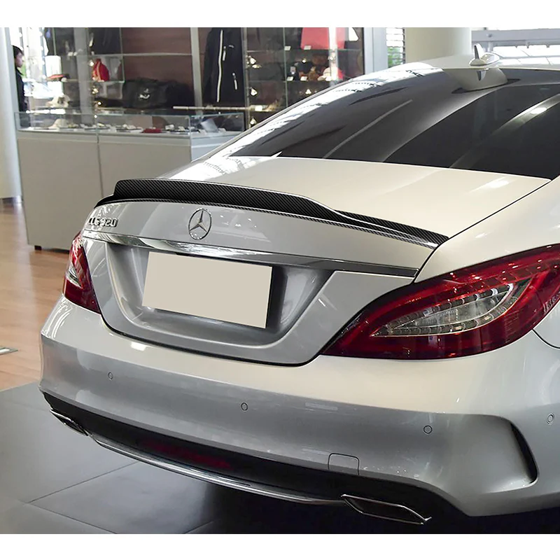 PSM-Style Rear Trunk Lip Spoiler Wing For 2012-2018 Mercedes-Benz CLS-Class W218 4-DR / Sedan -Real Carbon Fiber - Image 6
