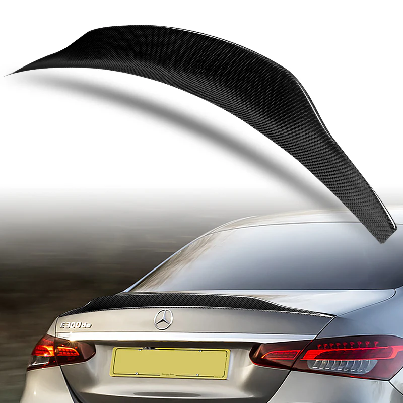 PSM-Style Rear Trunk Lip Spoiler Wing For 2017-2023 Mercedes-Benz E-Class W213 4-DR / Sedan -Real Carbon Fiber - Image 5