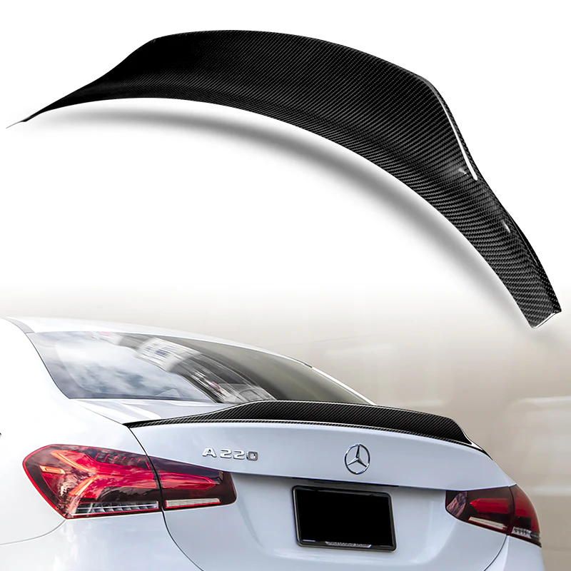 PSM-Style Rear Trunk Lip Spoiler Wing For 2019-2022 Mercedes-Benz A-Class W177 4-DR / Sedan -Real Carbon Fiber - Image 6