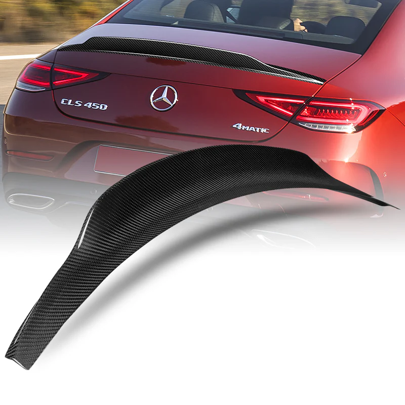 PSM-Style Rear Trunk Lip Spoiler Wing For 2019-2023 Mercedes-Benz CLS-Class C257 -Real Carbon Fiber - Image 6