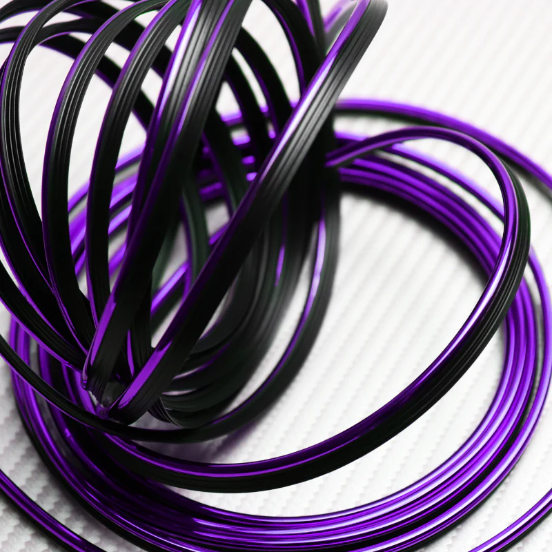 Purple 16.4 ft Interior Edge Gap Line Moulding Trim Molding Strip & Rim Protector Set Auto Car Décor - Image 6