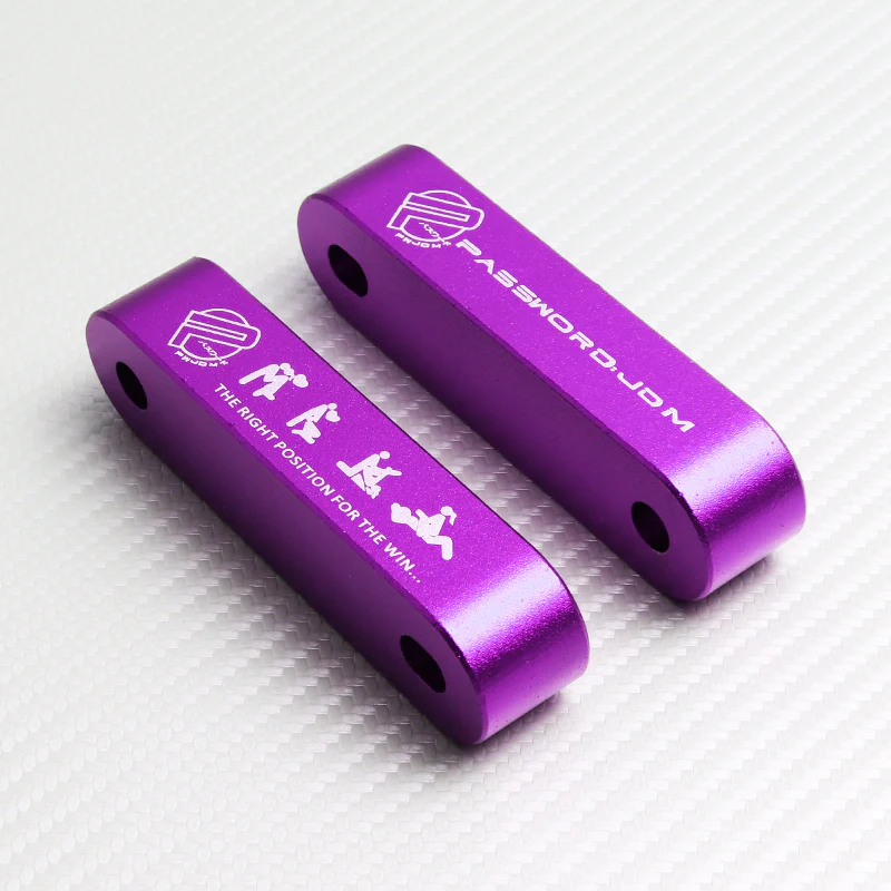 Purple Combo Password JDM Hood Vent Spacer Risers with Keychain For 90-01 Integra 88-15 Civic - Image 8