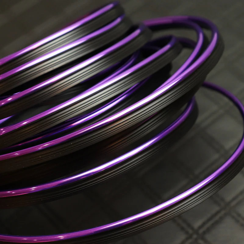 Purple Interior Edge Gap Line Moulding Trim Molding Strip Auto Car Décor - 16.4 ft - Image 2