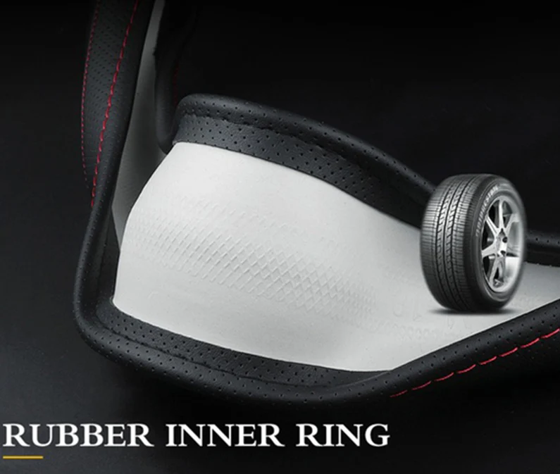 New Faux Quality Leather For NISSAN Black 15" Diameter Car Auto Steering Wheel Cover X1 - Image 5